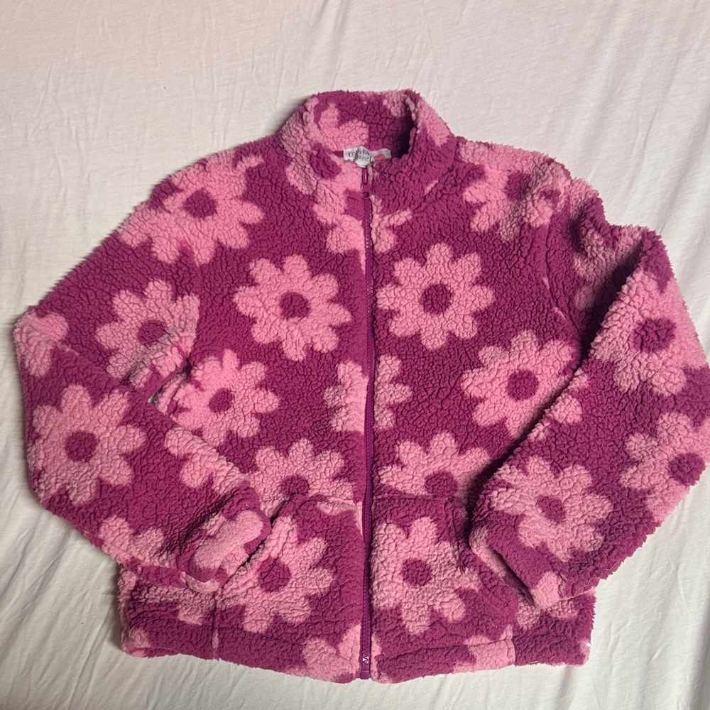 Colorful planet, girls fleece jacket